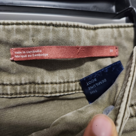 Pilcro The Demuline Boot Pants Green Size 31 - Picture 3 of 7